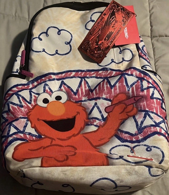 Sprayground Sesame Street Elmo Medium Backpack Zip Adjustable Straps