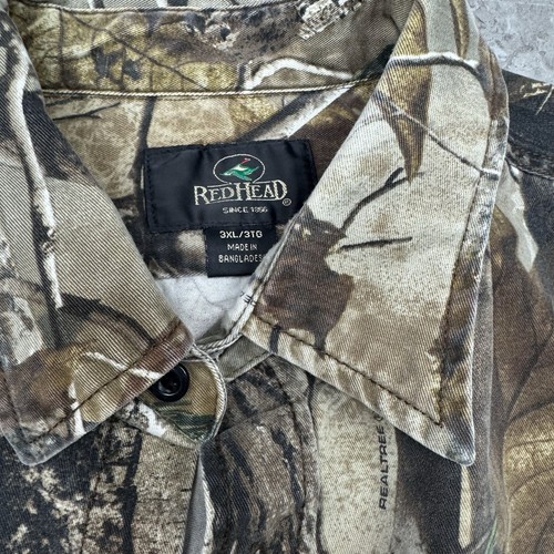 REDHEAD Silent Hide MOSSY OAK Camo Button Up Shirt Bass Pro Shops 3XL - Picture 5 of 8