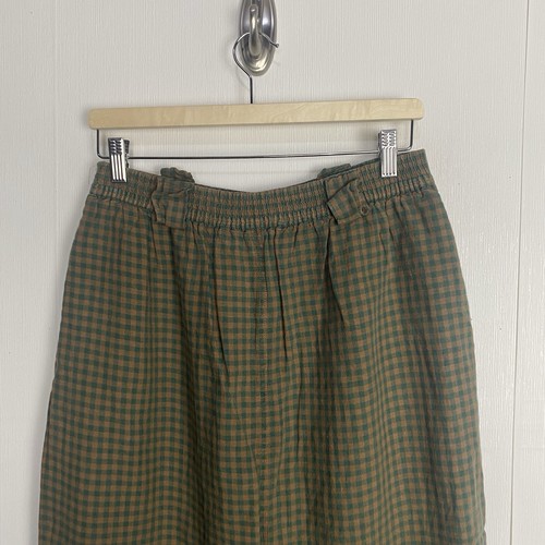 J Peterman A-Linie Midi Damen grün 100 % Leinen Rock mit Taschen Größe Large. - Bild 2 von 12