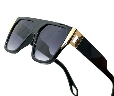 Oversized Fashion Designer Square Metal Big Single Lens  display picture 3
