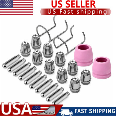 24PCS Plasma Cutter Torch Consumables Kit for SG-55, AG-60, WSD-60 CUT50 60Amp