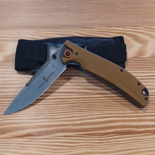Extrema Ratio C00247 D2 Pocketknife Drop Point Brown Synthetic Manual Liner