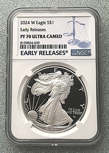 Photo of a 2024-W American Silver Eagle Proof from an eBay listing that sold on Jul 20, 2026