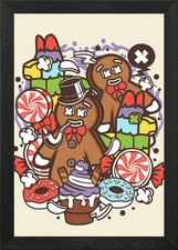 Cartoon Illustration 241 Framed Wall Art Poster Canvas Print Picture