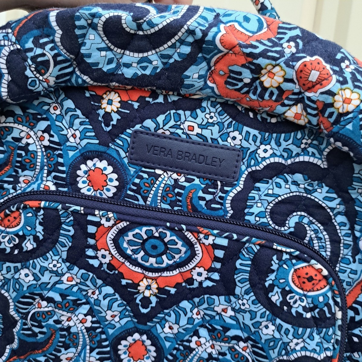 Vera Bradley Blue and Orange Paisley Backpack Set Minimalist Blue & Orange Paisley Retired Vera Bradley  main image 2