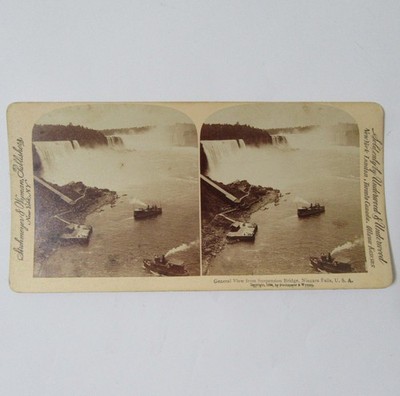 Suspension Bridge Niagara Falls USA   1894 Underwood & Underwood - Stereoview