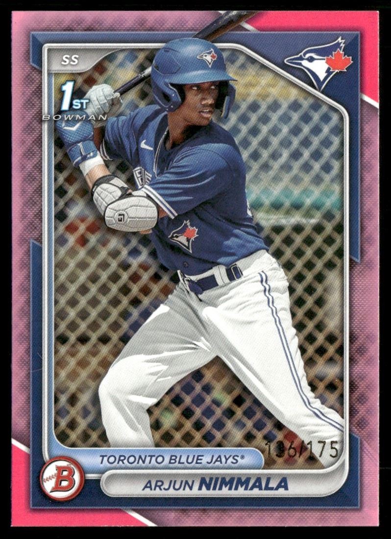 Arjun Nimmala /175 2024 Bowman Prospects Pink Toronto Blue Jays #BP-142