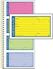 Adams High Impact Phone Message Book, 2-Part Carbonless, 5-1/4" x
