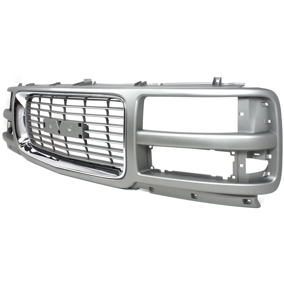 Grille For 1996-2002 GMC Savana 1500/3500 w/ Composite Headlight Gray Plastic - Image 2 of 4
