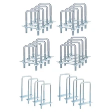 4Pcs U Bolts Heavy Duty Right Angle U Shaped Clamp Metal Reliable Professional