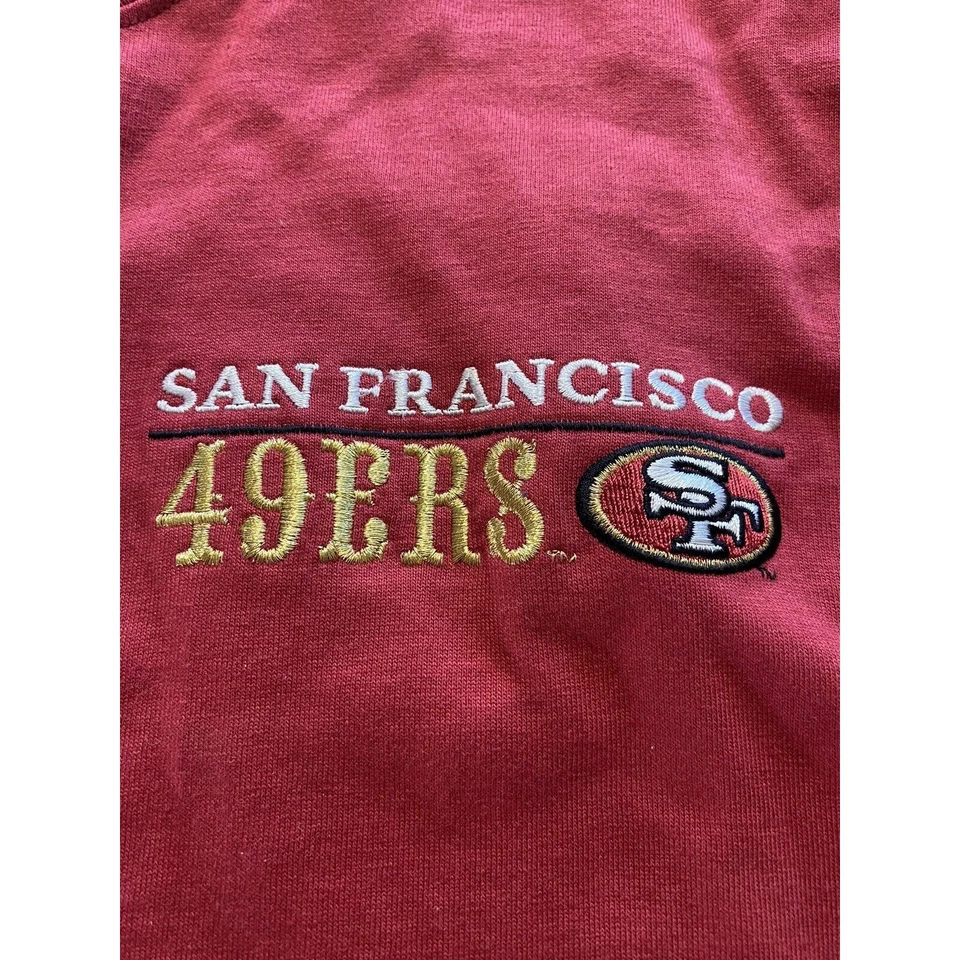 Vintage NFL Majestic San Francisco 49ers Red Embroidered Men’s XLT Tall T-Shirt - Image 2 of 3