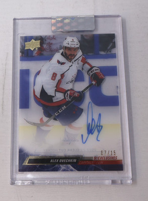 Alex Ovechkin 2022-23 Upper Deck Clear Cut Exclusives Auto 7/15 Mint