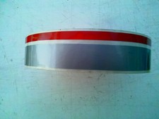 STRIPES .Silver Red.20/4.5 mm.35Mts.car.caravan.Home interior. patio glass doors