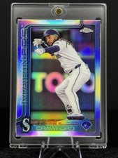 ⚾️ 2025 Topps Chrome #181 JP Crawford Refractor Mariners + Magnetic Case