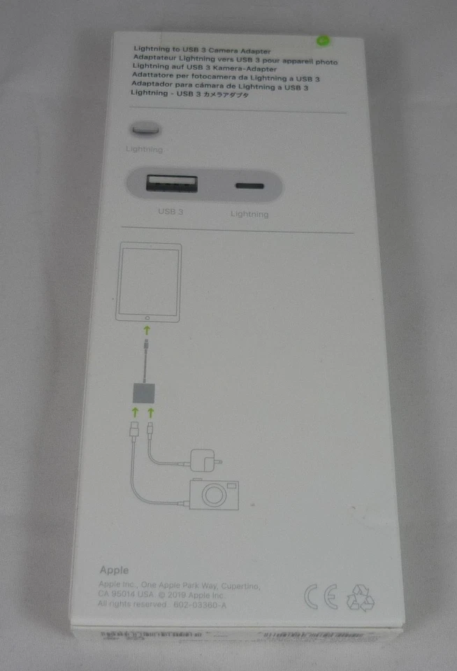 Genuine / Official Apple Lightning to USB 3 Camera Adapter - New - Image 4 of 4