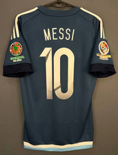 MENS LEO MESSI ARGENTINA NATIONAL 2015/2016 SOCCER FOOTBALL SHIRT JERSEY SIZE XS