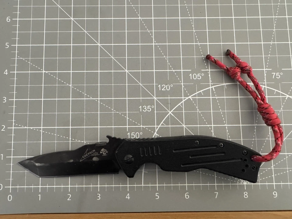 KERSHAW 6044TBLK CQC-8K Emerson Designs All Black G10 Handle 3.5" Tanto Knife - Image 3 of 4