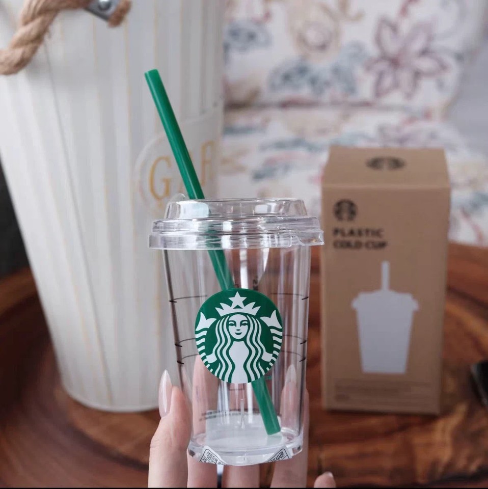 Starbucks Minimalist Style Series Transparent Plastic Straw Cup 300ml Coffee Cup