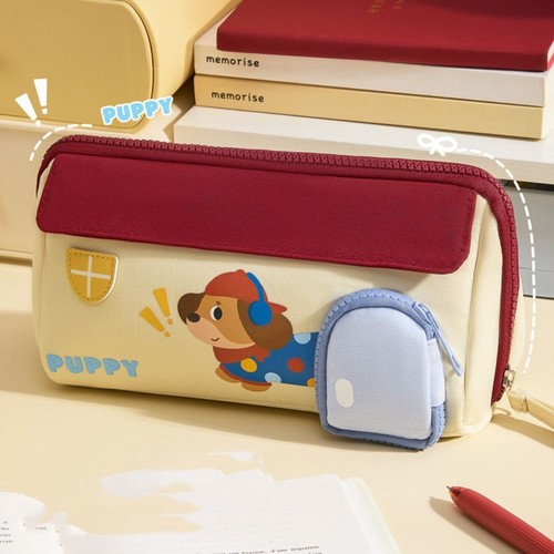 Large Capacity Stationery Storage Bag House Shape Pen Organizer Pouch Student - Picture 12 of 17
