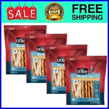 Ol' Roy Rawhide Free Chicken Twist Sticks 50 Ct 4-Pack Fast Ship USA