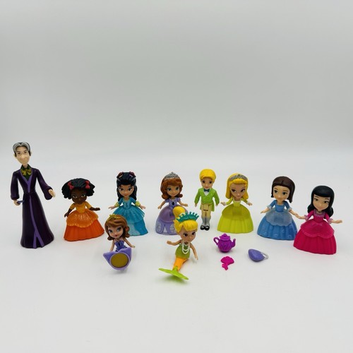 Disney Princess Sofia the First Sophia & Friends Folding Figures Dolls Lot of 10