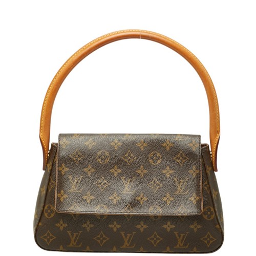 LOUIS VUITTON Monogram Mini looping Shoulder Bag handbag M51147 Women Used