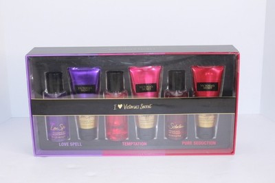 VICTORIA'S SECRET 6 Piece Gift Set Love Spell Temptation Pure Seduction Vintage