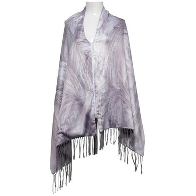 Poncho, Größe: ONE SIZE, Grau/Mehrfarbig, Viskose/Kaschmir, Batik, Damen #NRr