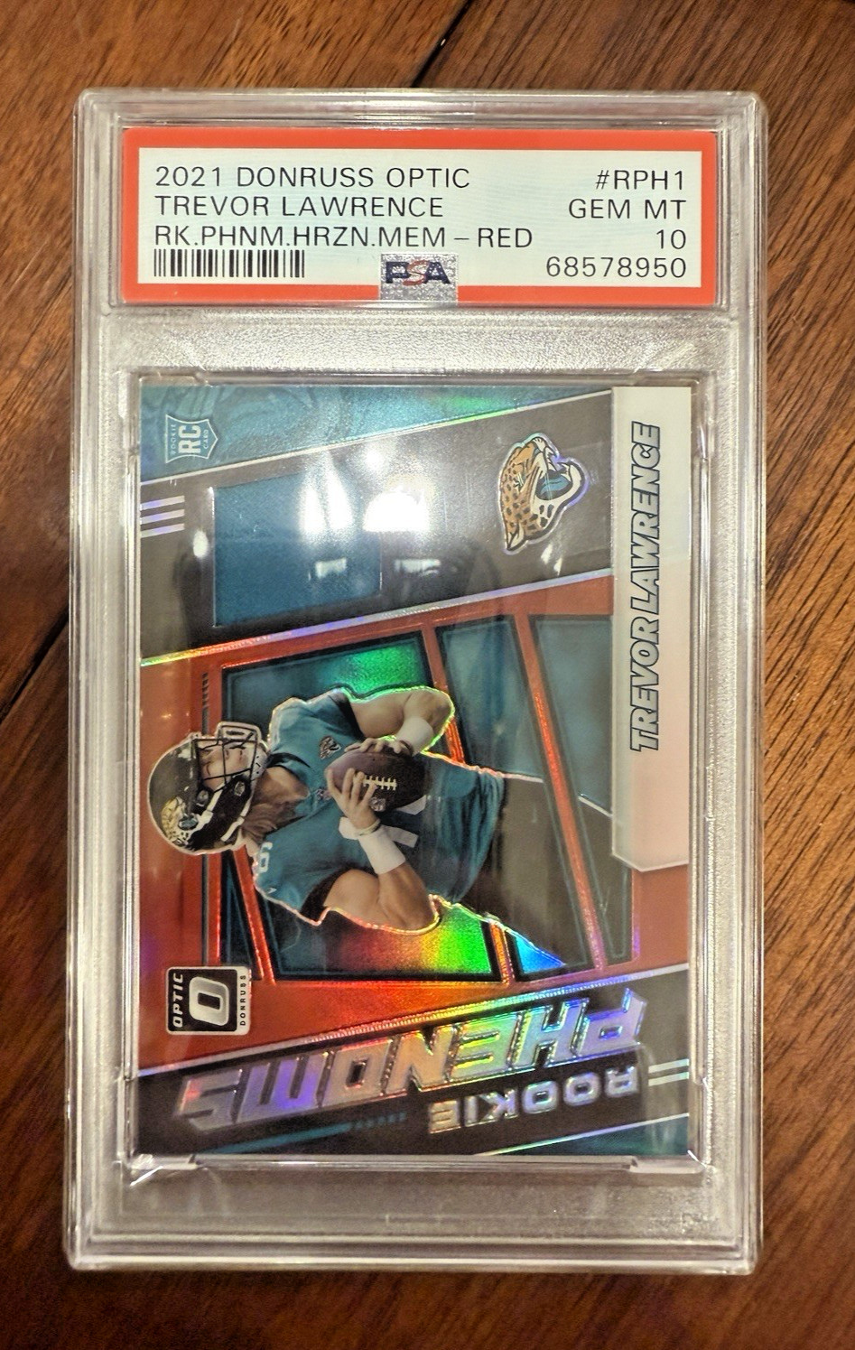 Trevor Lawrence Panini Donruss Optic Rookie Phenoms Horizontal Memorabilia #RPH1 Red