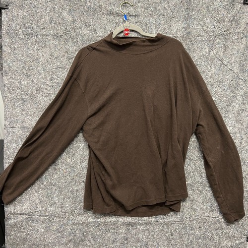 Cherokee Shirt Men XL Brown Long Sleeve Basic Casual Mock Neck T-Shirt