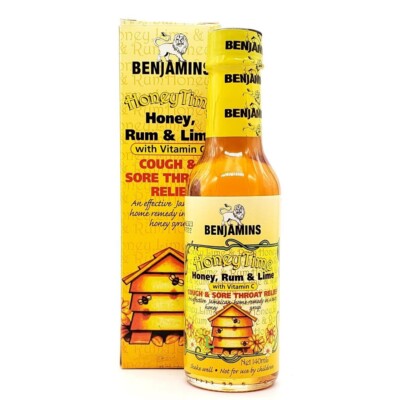 Benjamins Honey, Rum & Lime with VitaminC Cough & Sore Throat Relief Syrup 140ml