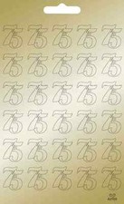 Artoz Collato Sticker Sheet, 75 Gold, Birthday, Anniversary, Numbers