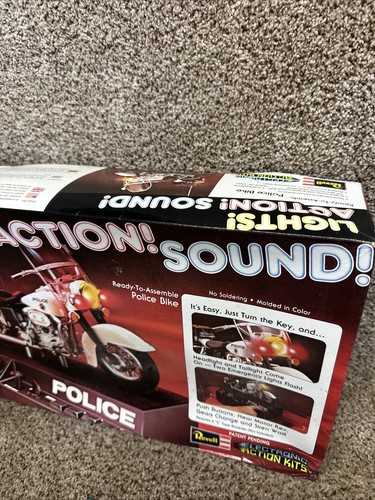 1978 Revell Harley Davidson Police Bike Motorrad LICHTER ACTION SOUND H-802 NEU - Bild 2 von 3