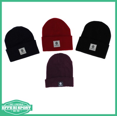 Cappello da uomo rosso blu nero e bordeaux Element dusk beanie casual  berretto | eBay