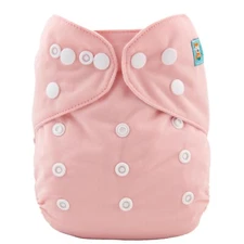 ALVABABY Baby Cloth Diapers One Size Adjustable Washable Reusable Pink