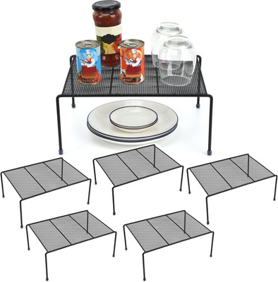 Set of 6 Mesh Kitchen Shelves Cabinet Storage Shelf Rack (13.1 X 10.2 Inch) ，Kit