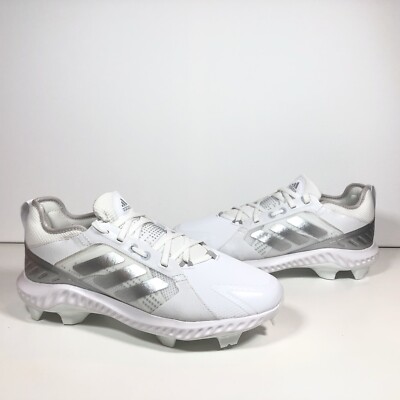 Adidas Bounce PureHustle TPU Softball Cleats  White  Women s Size 6.5 FV9043 NEW