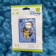 Wrights Disney Home Pooh Collection Embroidered Caroling Pooh Iron-On Patch