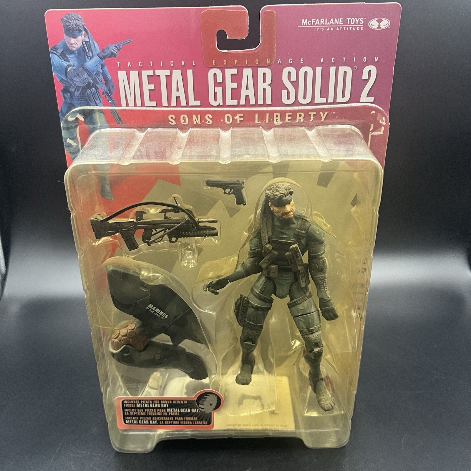 Metal Gear Solid 2: Sons of Liberty Solid Snake McFarlane Toys Figure BOXED 2001