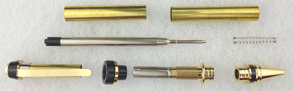 CHARNWOOD Penturning PENCGO Cigar Pen - Gold & Black kit