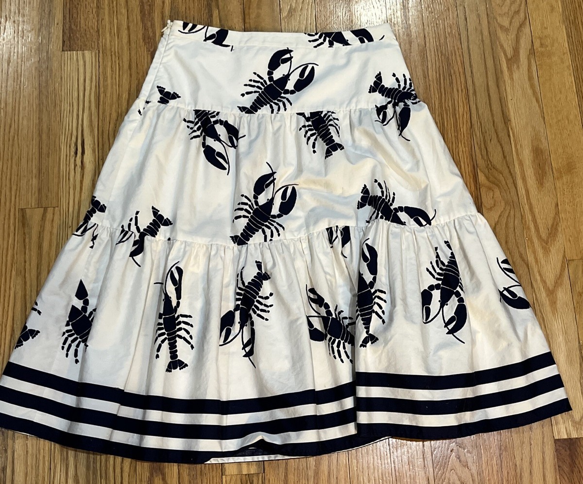 スカート [FRITUR] Marine Stripe Mid-Skirt Corinne Skirt by Marine Layer | Rent the Runway