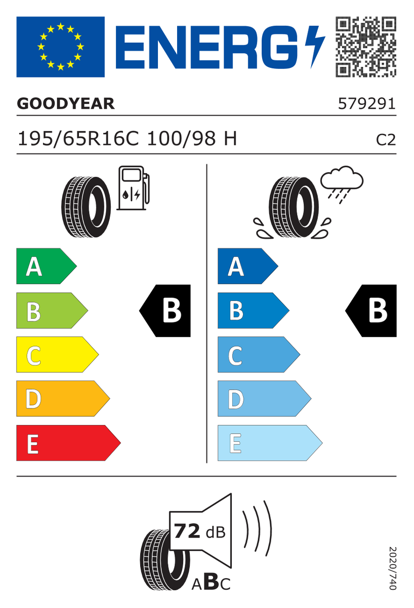 TYRE SUMMER GOODYEAR 195/65 R16 100/98H EFFICIENTGRIP CARGO | eBay
