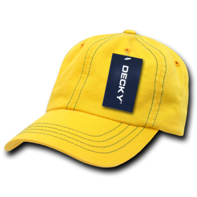 Decky Unisex 6 Panel Low Profile Relaxed Contra-Stitch Dad Hat - 111