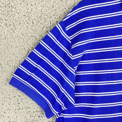 Camisa De Colección Polo Ralph Lauren Para Hombre M Azul Blanco Rayas Cuello Manga Corta - Imagen 3 de 12