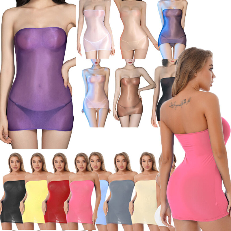 open lace back dress MUZHI Women's Star Lettuce Trim Mesh See Through Glitter Dress Without Bra  at Amazon Women's Clothing store