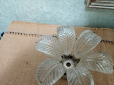 centrale per lampadario barovier e toso con foglie  forma di fiore anni 50