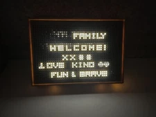 LED Brown Letter Board Message Board Battery Operated Lightly Used