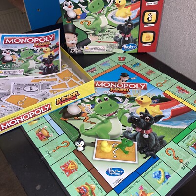 Hasbro Board Game - Monopoly Junior, Spanish Version En Español ISGZ Complete