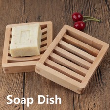 2PCS Soap Dish Wood soap Holder Dry Stop Mushy soap Easy Cleaning soap Box