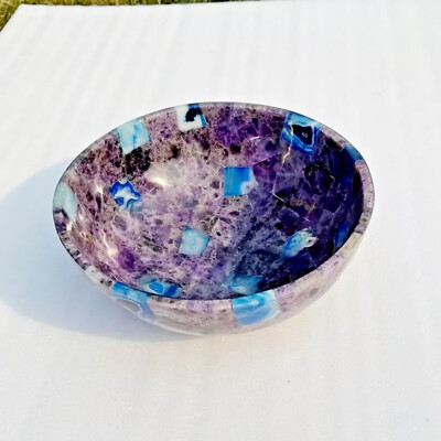 Handcrafted Amethyst Sink Luxury Bathroom Vessel with Unique Design